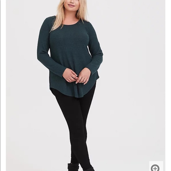 Torrid Teal Crew Neck Sweater - Picture 3 of 6